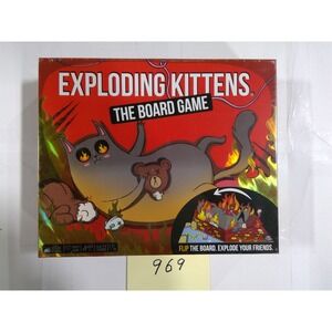 Exploding Kittens Board Game Unisex OS Red New Sealed Flipping Board Party Game